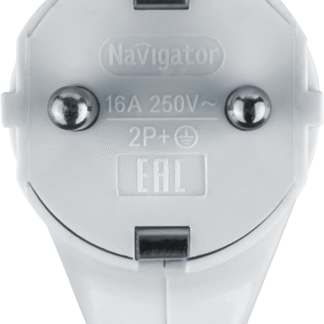 Вилка угловая 61 362 NCA-PL04-16A-E-WH с заземл. бел. Navigator 61362