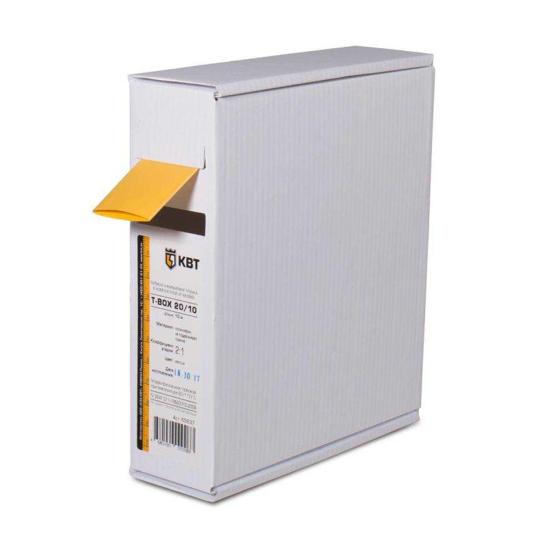 Трубка термоусадочная в евро боксе T-BOX 10/5 красн. (уп.10м) КВТ 65615