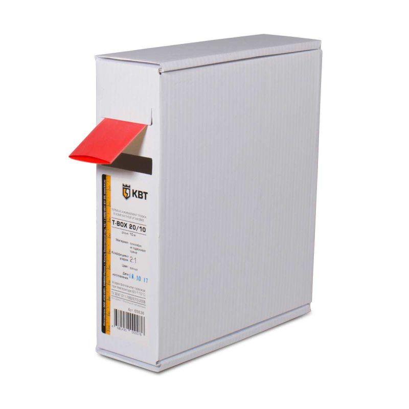 Трубка термоусадочная в евро боксе T-BOX 12/6 син. (уп.10м) КВТ 65624