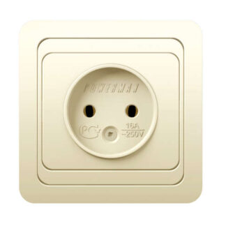Розетка 1-м СП Classic 16А IP20 без заземл. крем. POWERMAN 1156515