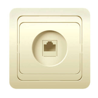 Розетка компьютерная 1-м СП Classic RJ45 10А IP20 крем. POWERMAN 1156520