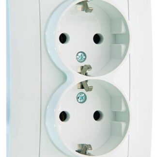 Розетка 2-м СП Lillium N 10А с заземл. бел. Makel 55082