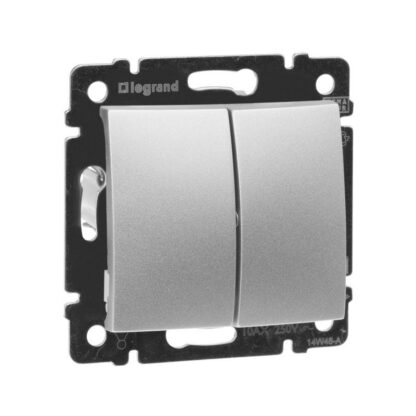 Выключатель 2-кл. СП Valena 10А IP31 250В механизм алюм. IEK 770105