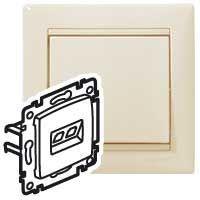 Розетка компьютерная 1-м СП Valena RJ45 кат.5E UTP на захватах механизм сл. кость IEK 774130