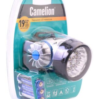 Фонарь налобный LED 5323-19Mx 19 ультра-ярких LED 4 режима 3хR03 (в компл.) металлик Camelion 8138