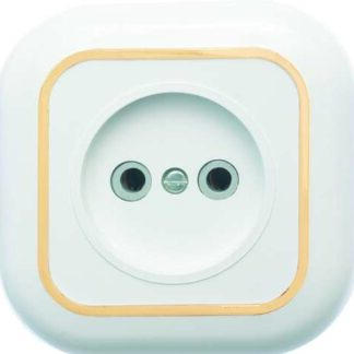Розетка 1-м СП Валентина РС10-153 10А IP20 бел./зол. Кунцево 7652