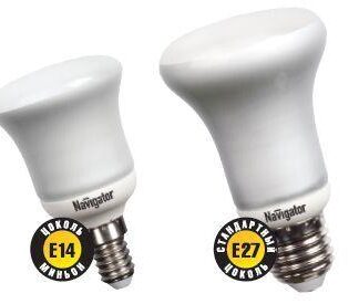 Лампа люминесцентная компакт. 94 086 NCL-R50-08-830-E14 8Вт E14 рефлектор 3000К Navigator 94086