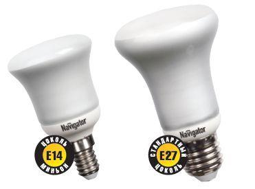 Лампа люминесцентная компакт. 94 086 NCL-R50-08-830-E14 8Вт E14 рефлектор 3000К Navigator 94086