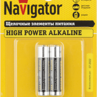 Элемент питания алкалиновый AAA/LR03 94 750 NBT-NE-LR03-BP2 (блист.2шт) Navigator 94750