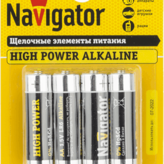 Элемент питания алкалиновый AA/LR6 94 753 NBT-NE-LR6-BP4 (блист.4шт) Navigator 94753