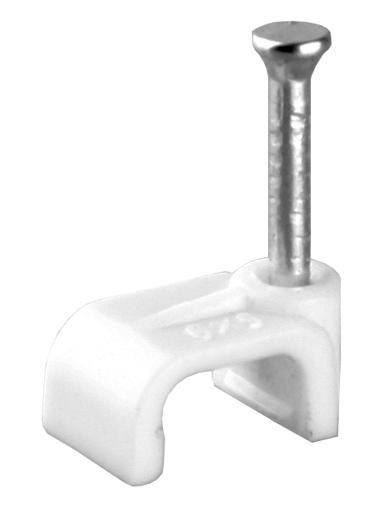 Скоба плоская d5мм V02-6W-2-05-050 пластик. (уп.50шт) Volsten 9557