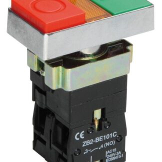 Кнопка LAY5-BW8465 "I-O" 1НО сдвоенная с подсветкой KARAT IEK BBD40-BW-K51