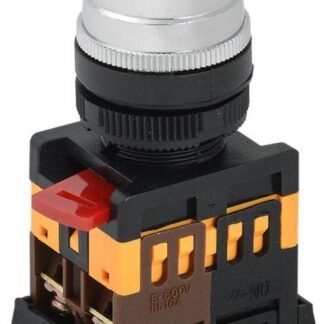 Кнопка ABLF-22 d22мм 1з+1р 240В неон бел. IEK BBT10-ABLF-K01