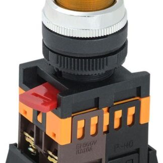 Кнопка ABLFP-22 d22мм 1з+1р 240В неон желт. IEK BBT20-ABLFP-K05