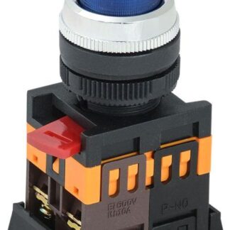 Кнопка ABLFP-22 d22мм 1з+1р 240В неон син. IEK BBT20-ABLFP-K07