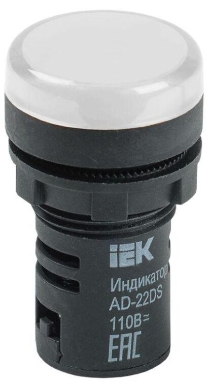 Лампа светосигнальная AD22DS d22мм 36В AC/DC бел. KARAT IEK BLS10-ADDS-036-K01