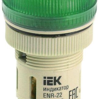 Лампа светосигнальная ENR-22 d22мм 240В AC зел. цилиндр неон IEK BLS40-ENR-K06