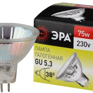 Лампа галогенная GU5.3-JCDR (MR16) -75W-230V-Cl ЭРА C0027366