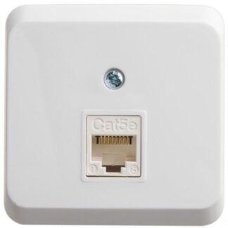 Розетка компьютерная ОП Этюд RJ45 кат.5E бел. SE KOMA-001B