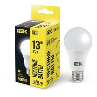 Лампа светодиодная A60 13Вт грушевидная 230В 3000К E27 IEK LLE-A60-13-230-30-E27