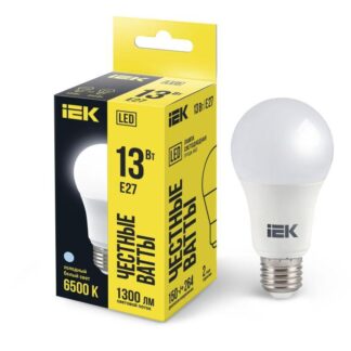 Лампа светодиодная A60 13Вт грушевидная 230В 6500К E27 IEK LLE-A60-13-230-65-E27