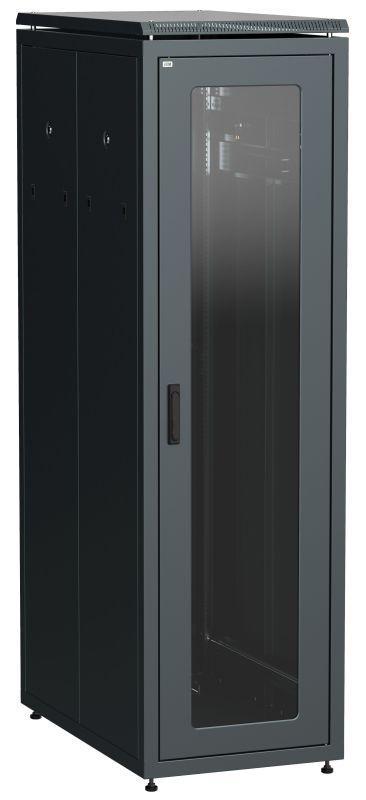 Шкаф сетевой LINEA N 19дюйм 47U 600х1000мм стеклян. передн. дверь задн. перфорир. черн. ITK LN05-47U61-GP