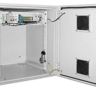 Шкаф уличный 19дюйм 12U 650х600мм IP55 метал. дверь; сер. ITK LO35-12U66-M55