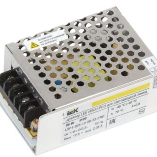 Драйвер LED ИПСН-PRO 5050 25Вт 12В блок-клеммы IP20 IEK LSP1-025-12-20-33-PRO