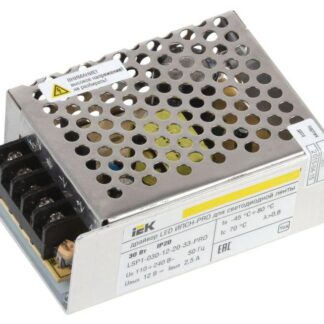 Драйвер LED ИПСН-PRO 5050 30Вт 12В блок-клеммы IP20 IEK LSP1-030-12-20-33-PRO