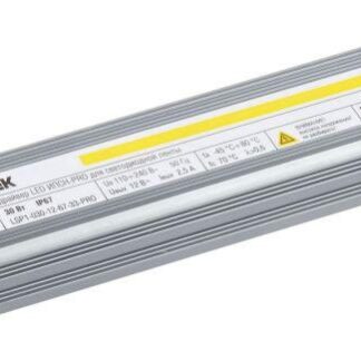 Драйвер LED ИПСН-PRO 5050 30Вт 12В блок-шнуры IP67 IEK LSP1-030-12-67-33-PRO