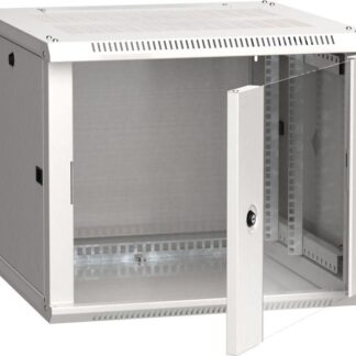 Шкаф 19дюйм LINEA W 9U 600х600мм настен. стекл. дверь RAL7035 ITK LWR3-09U66-GF