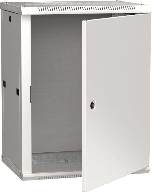 Шкаф 19 дюйм LINEA W 12U 600х450мм настен. метал. дверь RAL7035 ITK LWR3-12U64-MF