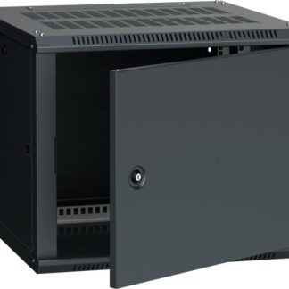 Шкаф 19 дюйм LINEA W 9U 600х600мм настен. метал. дверь RAL9005 ITK LWR5-09U66-MF