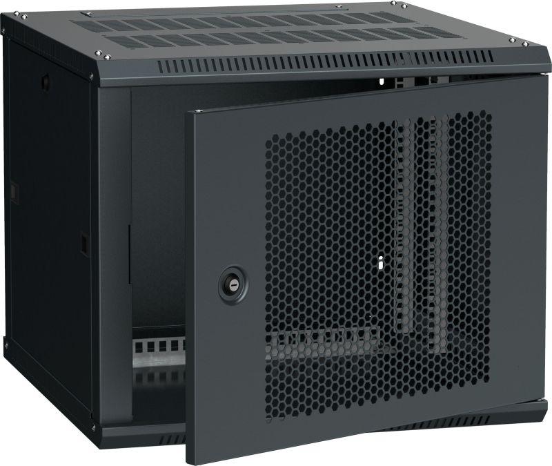 Шкаф LINEA W 9U 600х600мм перфорир. дверь RAL9005 ITK LWR5-09U66-PF