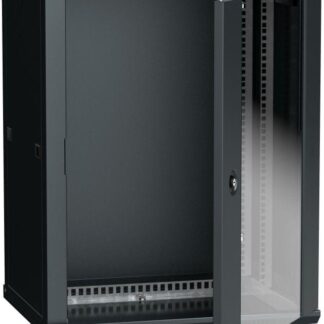 Шкаф 19 дюйм LINEA W 12U 600х450мм настен. стекл. дверь RAL9005 ITK LWR5-12U64-GF