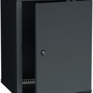 Шкаф 19 дюйм LINEA W 12U 600х600мм настен. метал. дверь RAL9005 ITK LWR5-12U66-MF