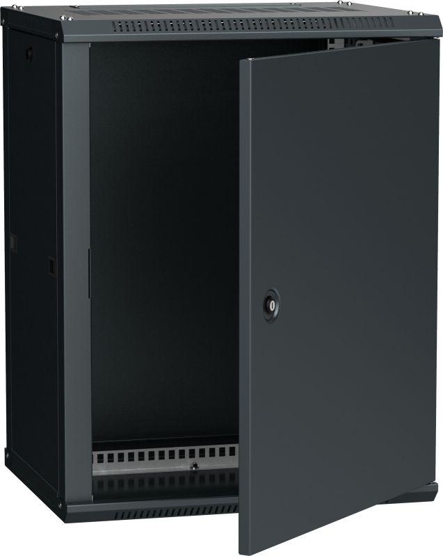 Шкаф 19дюйм LINEA W 15U 600х450мм настен. метал. дверь RAL9005 ITK LWR5-15U64-MF