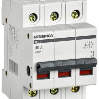 Выключатель нагрузки (мини-рубильник) 3п 40А ВН-32 GENERICA MNV15-3-040