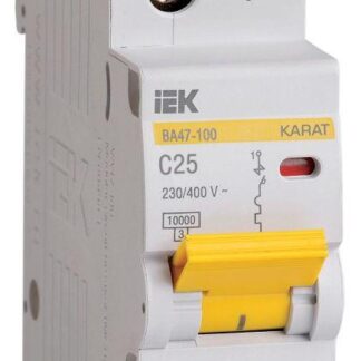 Выключатель автоматический модульный 1п C 25А 10кА ВА47-100 KARAT IEK MVA40-1-025-C