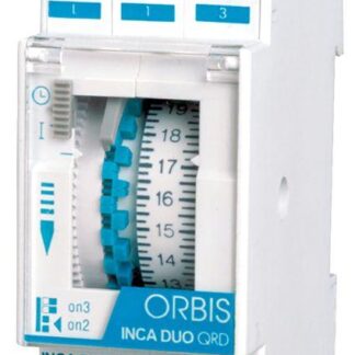 Реле времени модульное суточное INCA DUO QRD шаг 15мин с рез. ORBIS OB330232