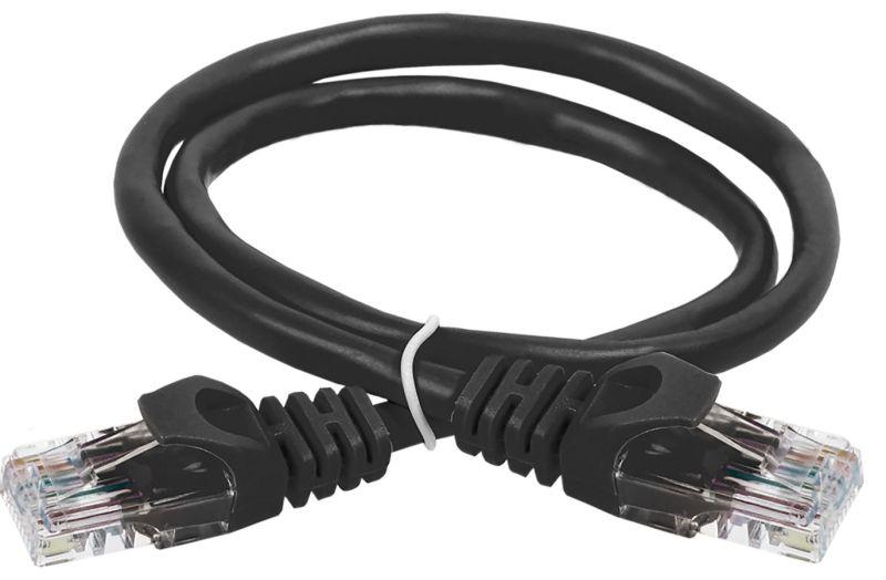 Патч-корд кат.5E UTP 1м черн. ITK PC09-C5EU-1M