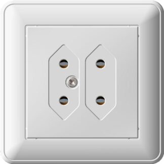 Розетка 2-м СП W59 6А IP20 под пл. вил. бел. SchE RS6-253-18