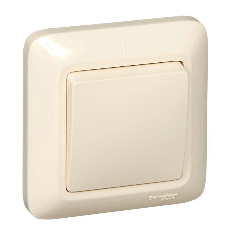 Выключатель 1-кл. СП Прима 6А IP20 сл. кость (опт. упак.) SchE S16-057-S