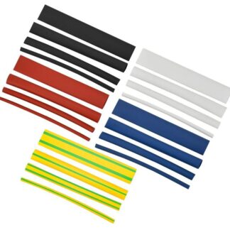 Набор трубок термоусадочных тонкостен. ТТУ 2/1; 4/2; 6/3; 8/4 (ЖЗ; С; К; Ч) 20х8см разноцвет. IEK UDRS-D2-D8-10-1