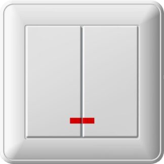 Выключатель 2-кл. СП W59 16А IP20 с подсветкой в сборе сл. кость SchE VS516-251-28