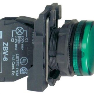 Лампа светосигнальная d22мм 230-240В зел. SchE XB5AVM3