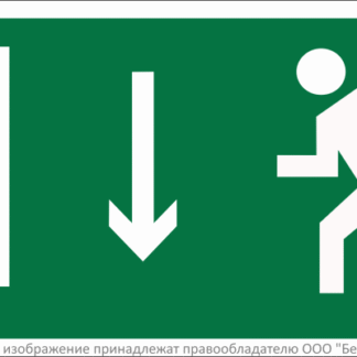 Знак безопасности BL-3015B.E10 "Указатель двери эвакуационного выхода (лев.)" Белый свет a14588