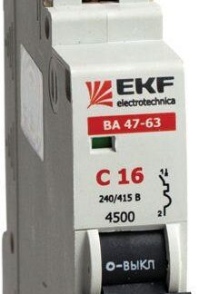 Выключатель автоматический модульный 1п C 20А 4.5кА ВА 47-63 EKF mcb4763-1-20C