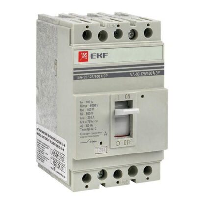 Выключатель автоматический 3п 125/100А 25кА ВА-99 PROxima EKF mccb99-125-100