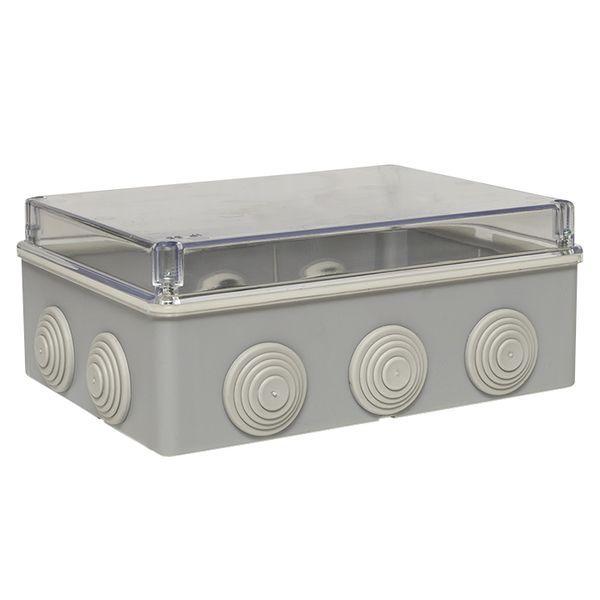 Коробка распаячная КМР-050-042пк пылевлагозащ. 190х140х70 10 мембранных вводов уплот. шнур прозр. крышка PROxima EKF ...